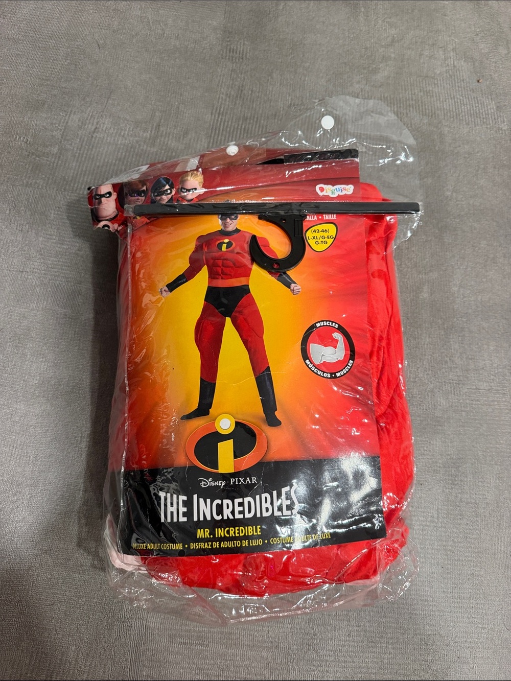 Disney Adult Mens Mr. Incredible Superhero Costume XL